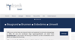 Desktop Screenshot of hydronik.com